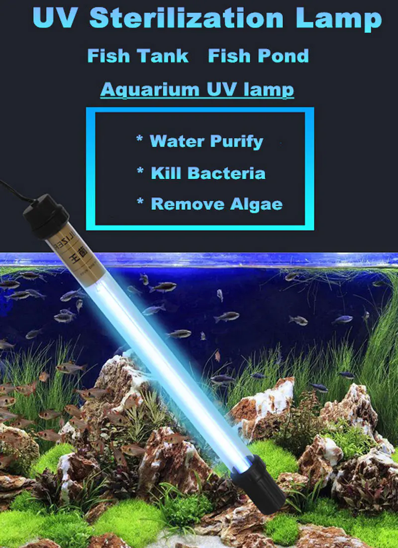 Submersible UV germicidal lamp