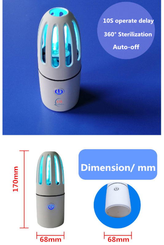 Small Mini Portable UV lamp air purifier-3
