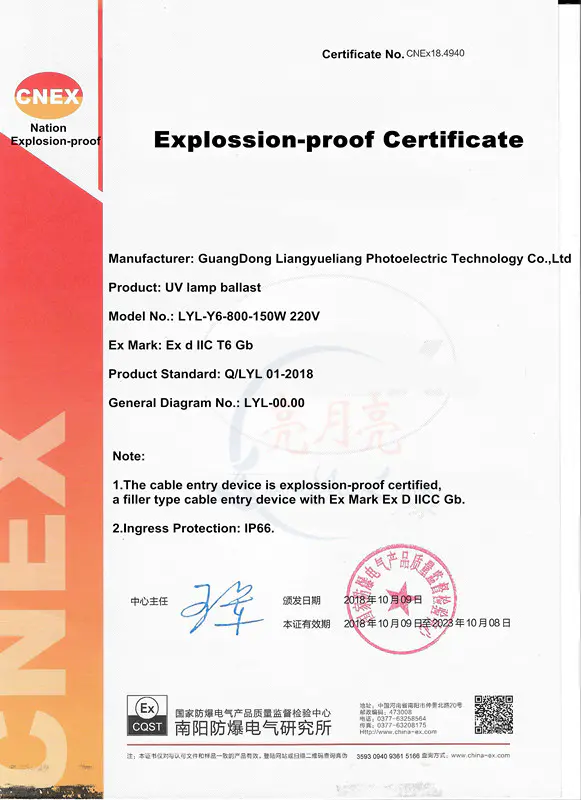 LiangYueLiang explosion uvc ballast for business for mining industy